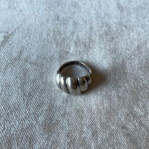 Croissant Dome Sterling Silver Ring